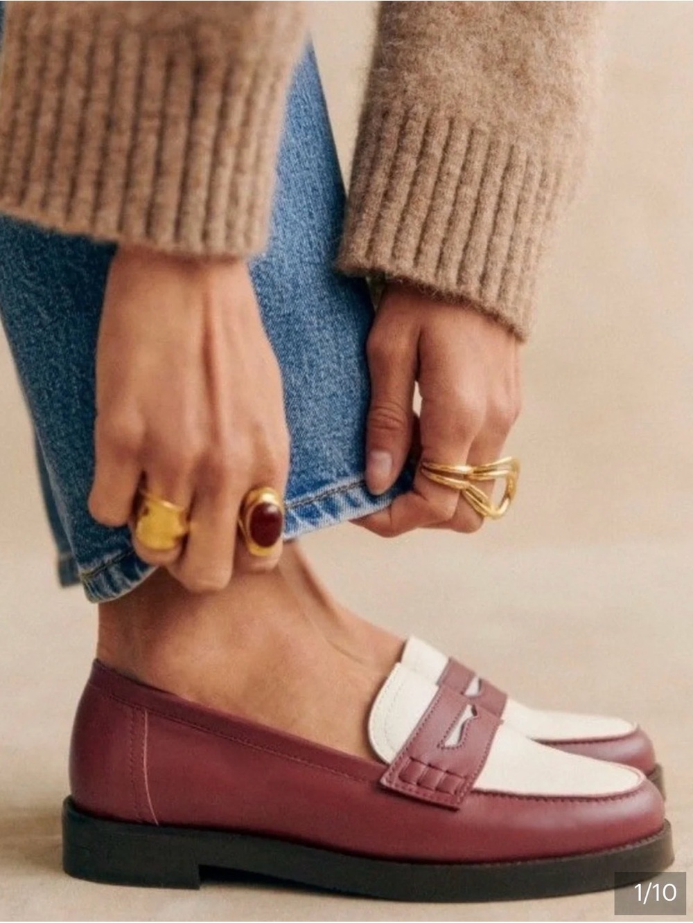Sezane Andrea two tone loafer